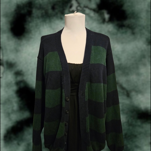 Brandy Melville Whimsygoth Striped Knit Cardigan - Picture 3 of 7